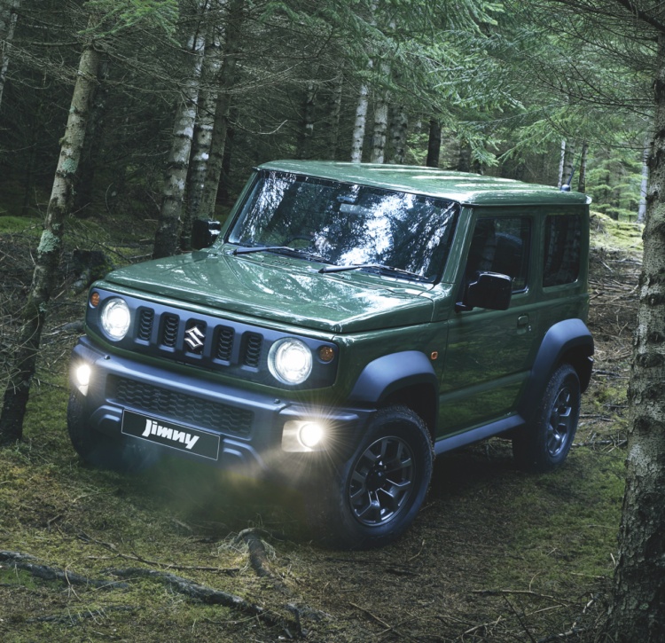 Jimny off road in forest